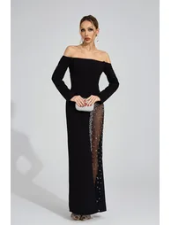 Kismet Black Diamond Maxi Dress - 4