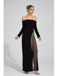 Kismet Black Diamond Maxi Dress - 3