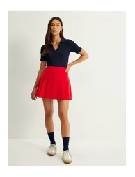 Polo Neck Sweater Knitwear Short Sleeve