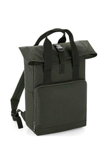 Bagbase Unisex Adult Roll Top Twin Handle Backpack - Olive