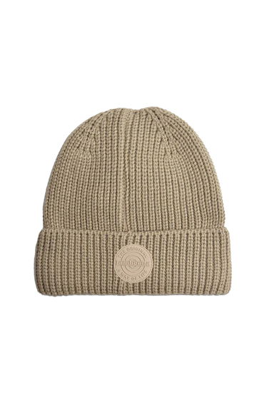 Lambretta Logo Fleece Beanie - Stone
