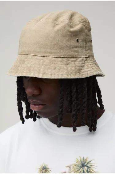 Washed Bucket Hat - black