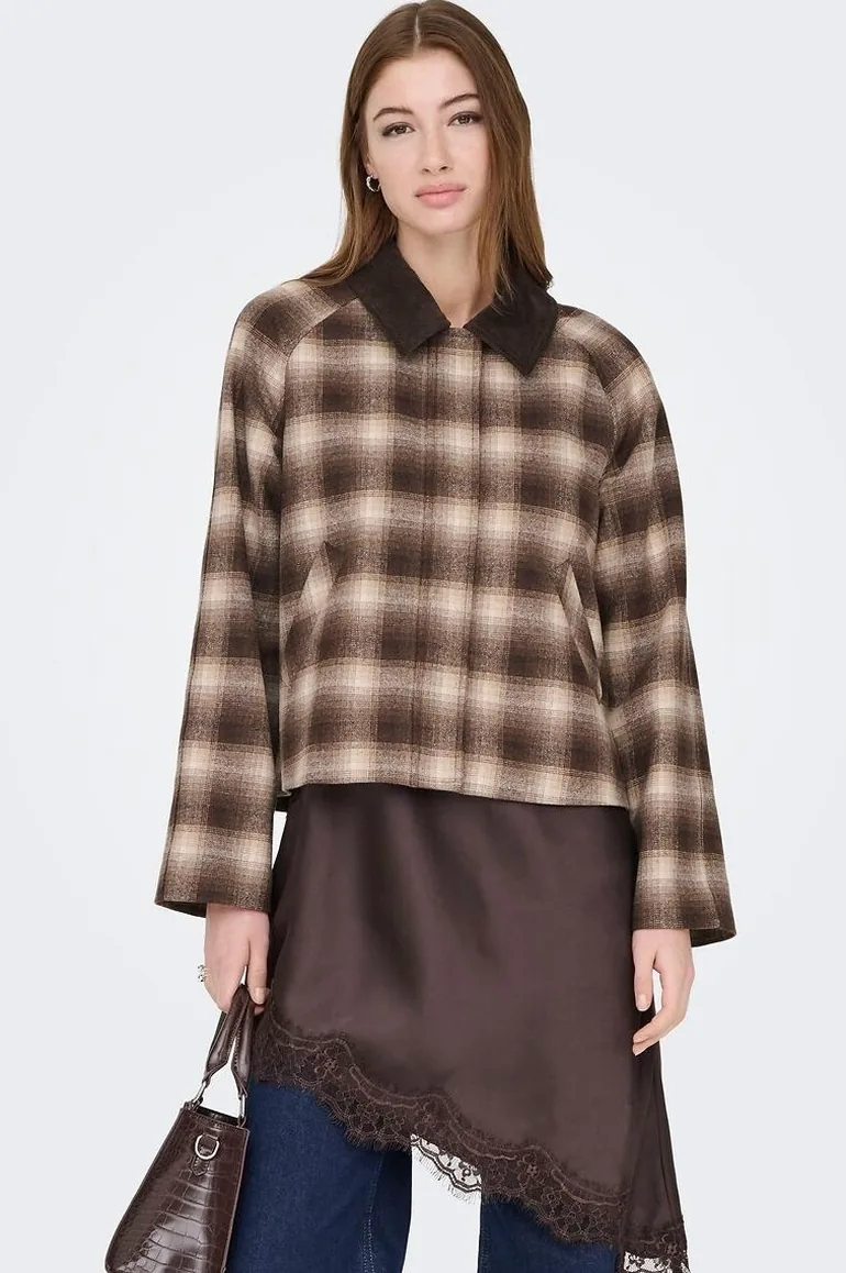 Checked Short Coat