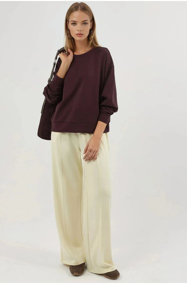 BUSEM Relaxed Fit Crew Neck Modal Sweatshirt