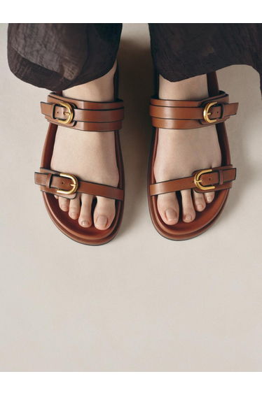 Comfort Double Buckle Flatform Sandals