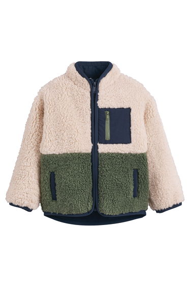 Sherpa High Neck Cardigan