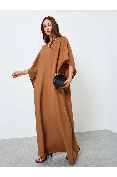 Women V Neck Maxi Kaftan Dress