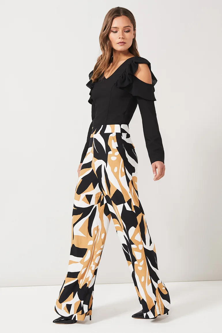 BYV London Multi Colored Wide Leg Pant