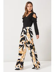 BYV London Multi Colored Wide Leg Pant