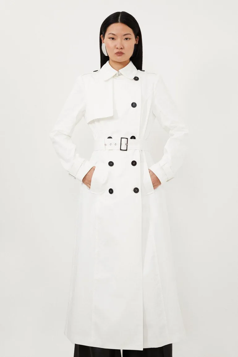 Tailored Classic Belted Trench Coat - 2