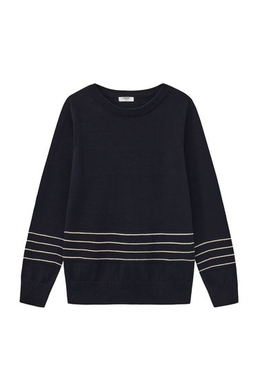 Unisex Striped Knit Sweater