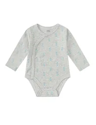 Baby Ribbed Wrap Bodysuit and Pants Set - 1