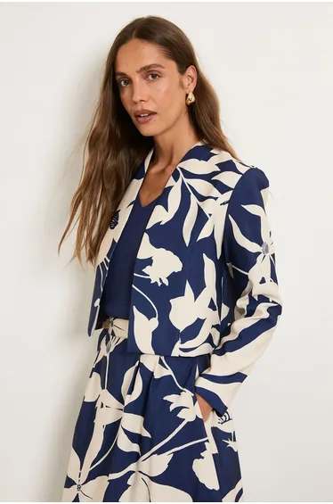 Floral Ottoman Twill Jacket