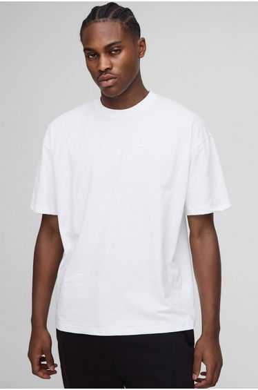 Basic Oversized Crew Neck T-shirt - white