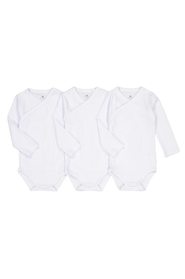 Pack of 3 Newborn Bodysuits in Cotton
