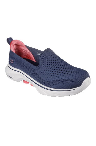 Skechers Womens/Ladies Go Walk 7 - Vina Trainers - Navy/Coral