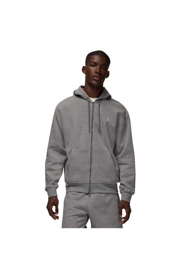 Nike Mens Air jordan Essentials Fleece Full Zip Hoodie - Carbon/White