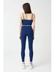 Leggings - Dark blue - High Waist - 5