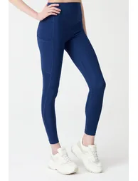 Leggings - Dark blue - High Waist - 1