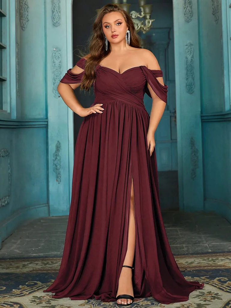 plus size red chiffon dress Red Chiffon dress