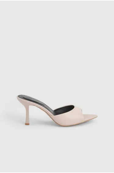 Faith: Ella Faux Leather Stiletto Mules
