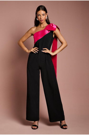 Bow One Shoulder Jumpsuit