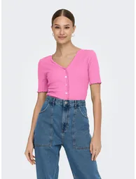 ONLLAILA S/S BUTTON TOP JRS - 1