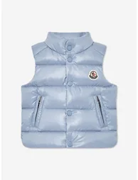 Moncler Enfant Baby Boys Down Padded Bernard Gilet in Blue