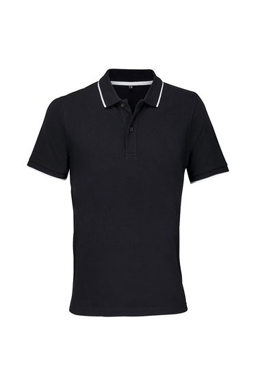 SOLS Palermo Polo Shirt - Black/White