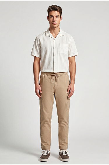 Drawstring Tapered Pants