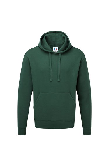 Russell Mens Authentic Hooded Sweatshirt / Hoodie - Bottle Green