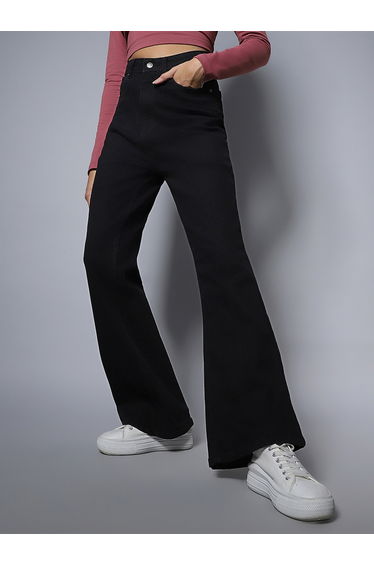 High Rise Stretch Flare Fit Jeans