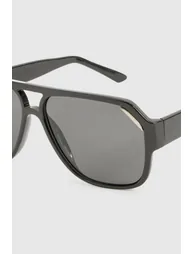 Black Frame Aviator Sunglasses - black - 2