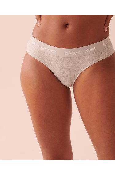 Cotton and Logo Elastic Band Bikini Panty