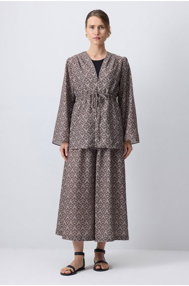 PATTERNED KIMONO PANTS SET