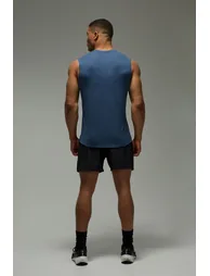 Man Active Marl Regular Fit Tank - navy - 1