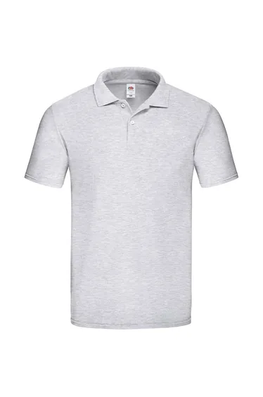 Fruit of the Loom Mens Original Pique Heather Polo Shirt - Heather Grey