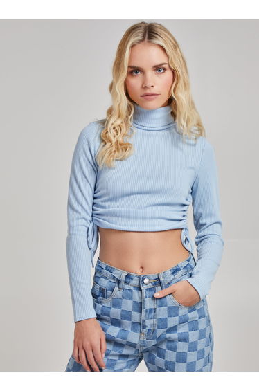 Ruched Crop Ribbed Top