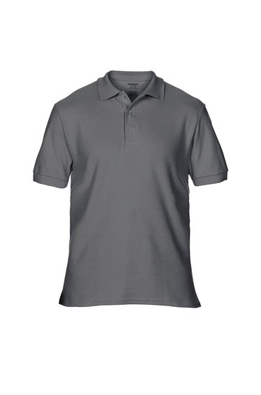 Gildan Mens Premium Cotton Sport Double Pique Polo Shirt - Charcoal