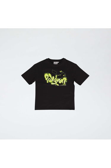 Short-sleeved 'Pokémon' T-shirt BLACK