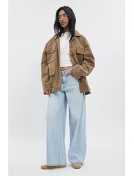 Mid Waist Loose Fit Skater Jean - bleach wash