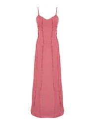 Pink Column Maxi Evening Dress - 6