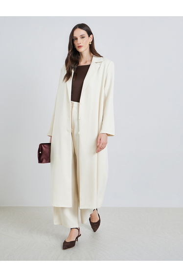 Off-White Notch Label Buttoned Blazer Kimono