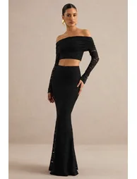 Black Lace Maxi Skirt