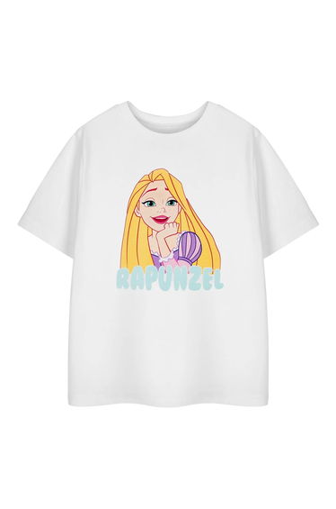 Disney Princess Girls Rapunzel Short-Sleeved T-Shirt - White