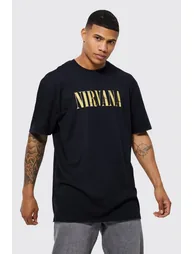 Oversized Nirvana License T-shirt - black