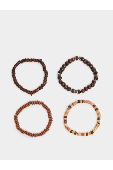 Set of 4 - Wooden Bead Bracelet