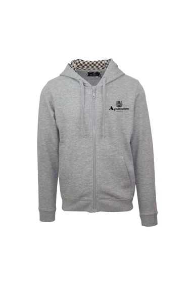 Aquascutum Mens Active Full Zip Hoodie - Grey