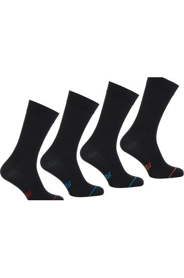 Pack of 4 Pairs of Plain Crew Socks