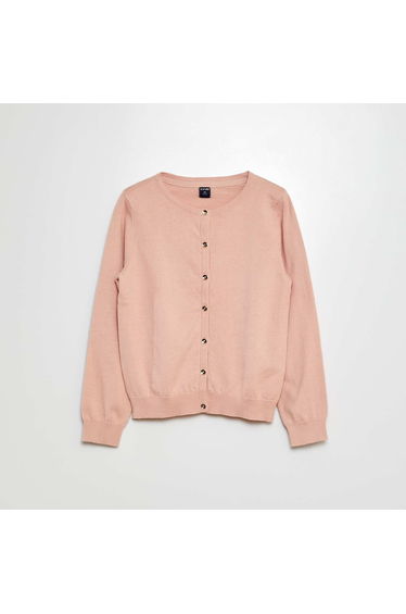 Plain knit cardigan PINK